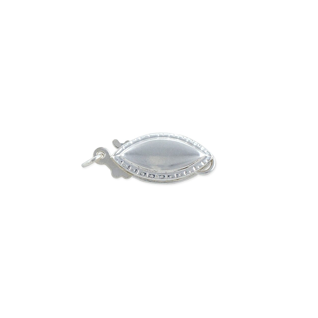 JewelrySupply Smooth Pearl Necklace Clasp in Sterling Silver .925